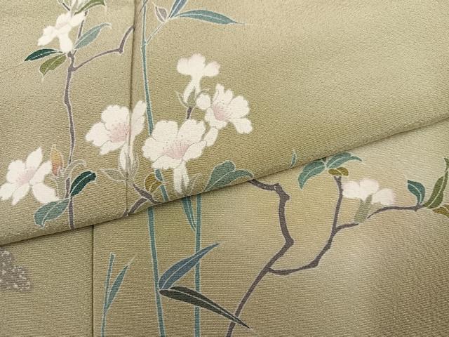 平和屋着物●訪問着 友禅 枝花文 暈し染め 正絹 逸品 未使用 AABK8210ph