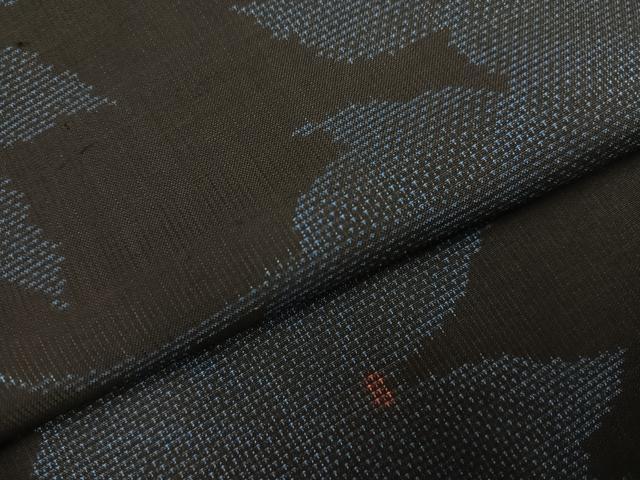 平和屋着物●本場大島紬 9マルキ 花唐草文 正絹 逸品 AABK8232ph