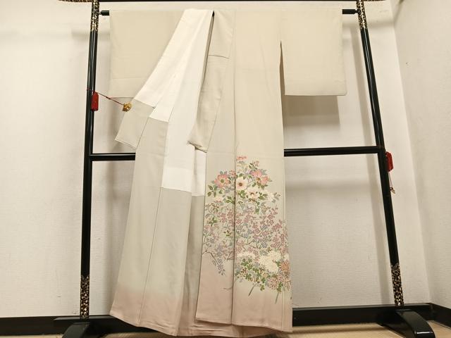 平和屋着物●本加賀友禅作家 梶山伸 色留袖 枝花文 暈し染め 大丸扱い 正絹 逸品 AABK8246ph