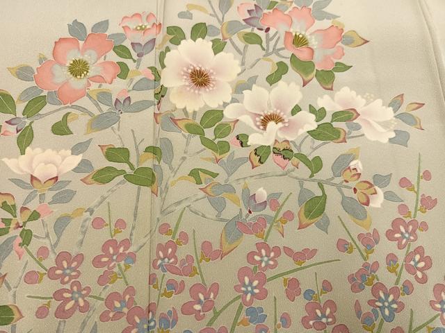 平和屋着物●本加賀友禅作家 梶山伸 色留袖 枝花文 暈し染め 大丸扱い 正絹 逸品 AABK8246ph