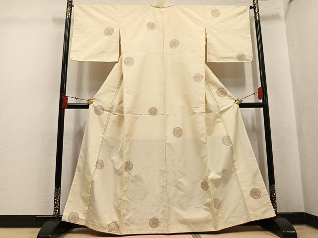 平和屋着物●上質な紬 花丸文 正絹 逸品 AABK8250ph