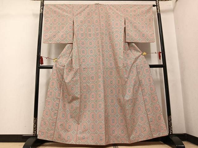 平和屋着物●本場村山大島紬 抽象文様 正絹 逸品 AABK8261ph