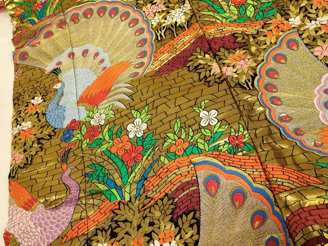 平和屋本店●色打掛 和装 婚礼 結婚式 花嫁 神社挙式 唐織 孔雀草花文 金糸 逸品 AABK8284fw