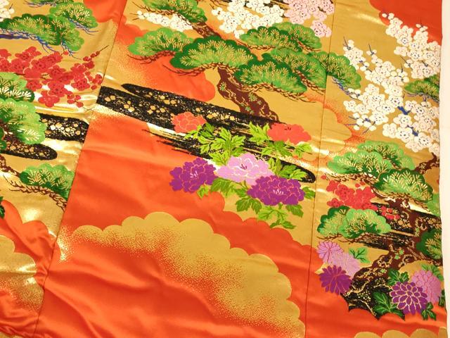 平和屋本店●色打掛 和装 婚礼 結婚式 花嫁 神社挙式 唐織 飛鶴梅松文 金銀糸 逸品 AABK8286fw