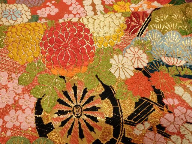平和屋本店●色打掛 和装 婚礼 結婚式 花嫁 神社挙式 唐織 花車松文 金糸 逸品 AABK8289fw