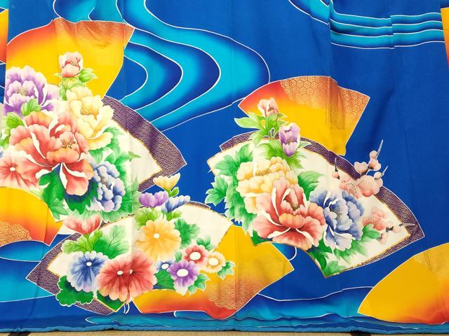 平和屋本店●お引きずり・お引き摺り・引き振袖 和装 結婚式 舞妓 芸妓 芸者 衣装 駒刺繍 草花地紙文 暈し染め 金彩 逸品 AABK8300fw