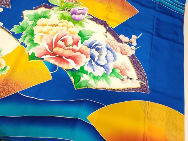 平和屋本店●お引きずり・お引き摺り・引き振袖 和装 結婚式 舞妓 芸妓 芸者 衣装 駒刺繍 草花地紙文 暈し染め 金彩 逸品 AABK8300fw
