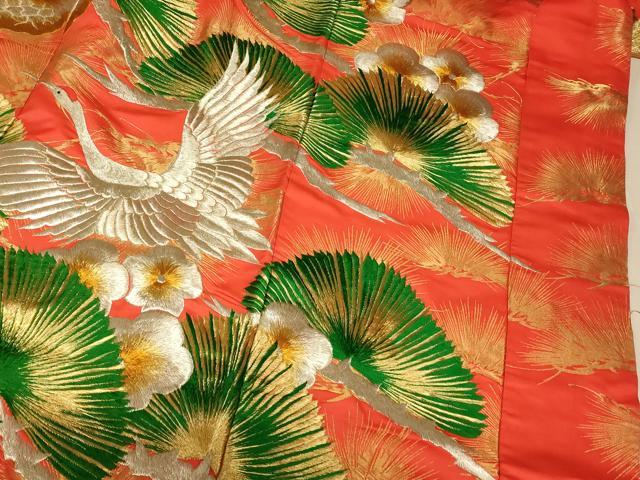 平和屋本店●色打掛 和装 婚礼 結婚式 花嫁 神社挙式 総刺繍 飛鶴梅松文 金銀糸 逸品 AABK8304fw
