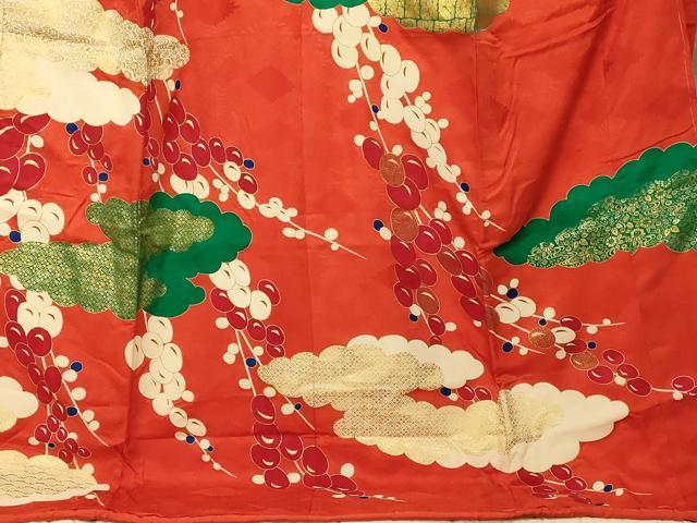 平和屋本店●お引きずり・お引き摺り・引き振袖 和装 結婚式 舞妓 芸妓 芸者 衣装 吉祥成り物雲取り文 金彩 逸品 AABK8306fw