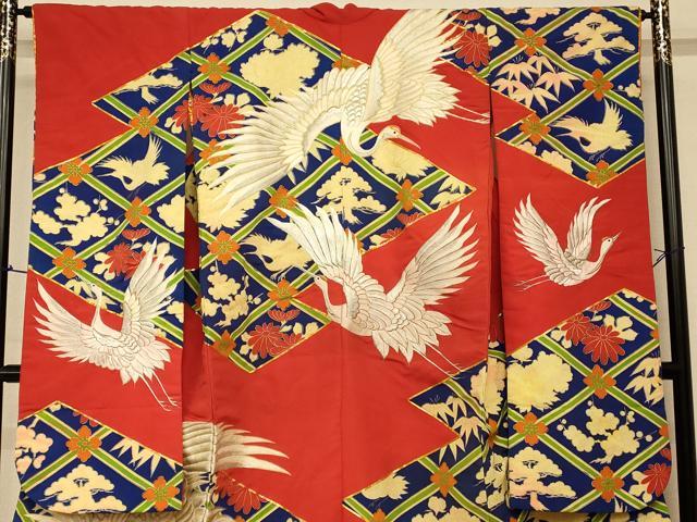 平和屋本店●色打掛 和装 婚礼 結婚式 花嫁 神社挙式 駒刺繍 飛鶴松竹梅天井文 金銀彩 銀糸 逸品 AABK8307fw