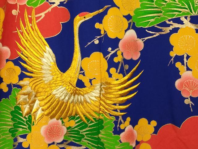 平和屋本店●色打掛 和装 婚礼 結婚式 花嫁 神社挙式 駒刺繍 飛鶴梅松文 金彩 金銀糸 逸品 AABK8310fw