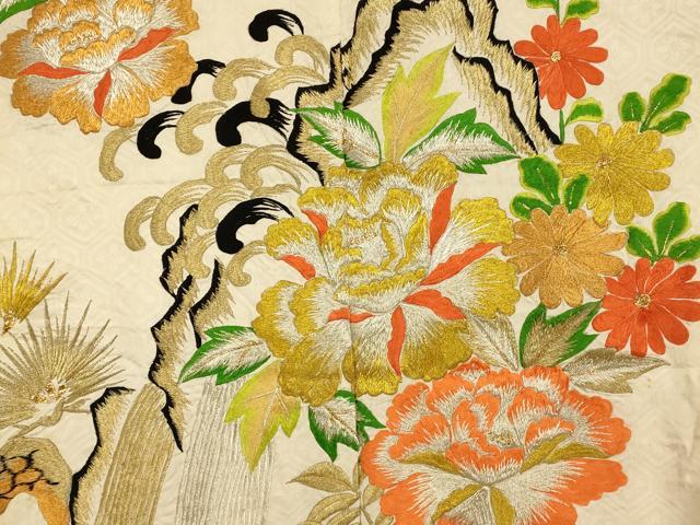 平和屋本店●色打掛 和装 婚礼 結婚式 花嫁 神社挙式 総刺繍 更紗花流水文 金銀糸 逸品 AABK8319fw