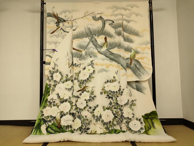 平和屋本店●色打掛 和装 婚礼 結婚式 花嫁 神社挙式 作家物 花鳥梅松文 逸品 AABK8325fw