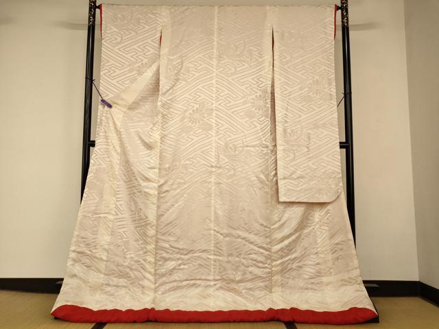 平和屋本店●掛下 和装 婚礼 結婚式 花嫁 神社挙式 草花紗綾形地紋 逸品 AABK8331fw