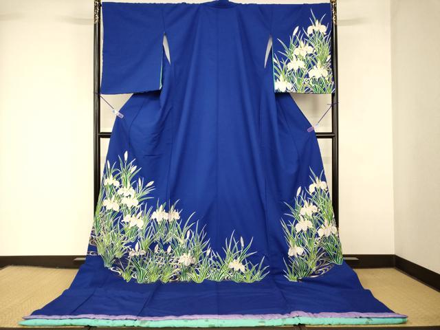 平和屋本店●お引きずり・お引き摺り 訪問着 和装 舞台 舞妓 芸妓 芸者 衣装 流水草花文 金彩 AABK8335fw