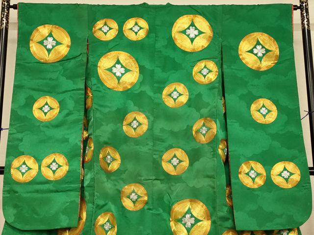 平和屋本店●色打掛 和装 婚礼 結婚式 花嫁 神社挙式 駒刺繍 七宝花文 金銀糸 逸品 AABK8342fw