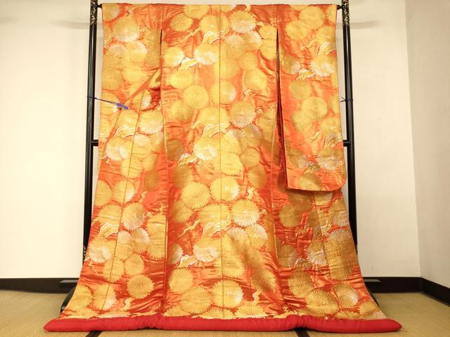 平和屋本店●色打掛 和装 婚礼 結婚式 花嫁 神社挙式 枝松文 金銀糸 金通し地 逸品 AABK8346fw