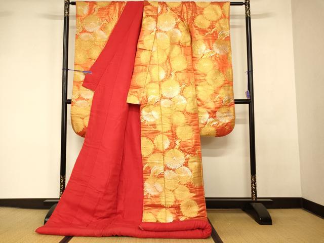 平和屋本店●色打掛 和装 婚礼 結婚式 花嫁 神社挙式 枝松文 金銀糸 金通し地 逸品 AABK8346fw