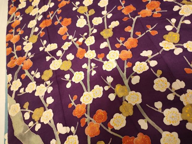 平和屋本店●お引きずり・お引き摺り 訪問着 和装 舞台 舞妓 芸妓 芸者 衣装 手描き 枝梅文 金彩 逸品 AABK8353fw
