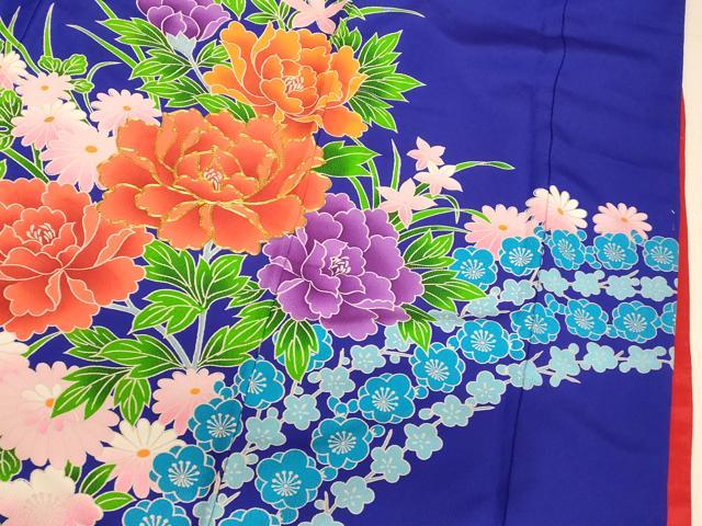 平和屋本店●お引きずり・お引き摺り・引き振袖 和装 結婚式 舞妓 芸妓 芸者 衣装 駒刺繍 草花文 AABK8357fw