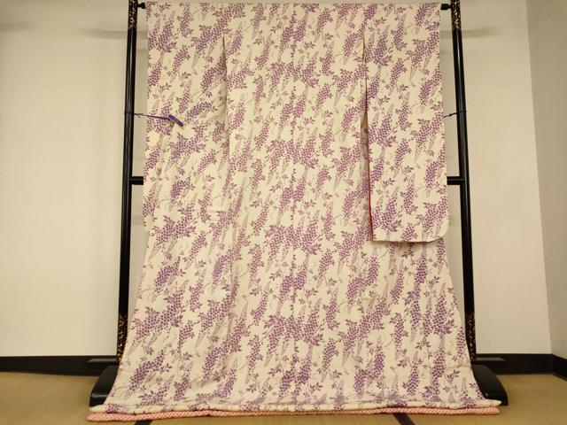 平和屋本店●お引きずり・お引き摺り・引き振袖 和装 結婚式 舞妓 芸妓 芸者 衣装 藤の花文 逸品 AABK8365fw