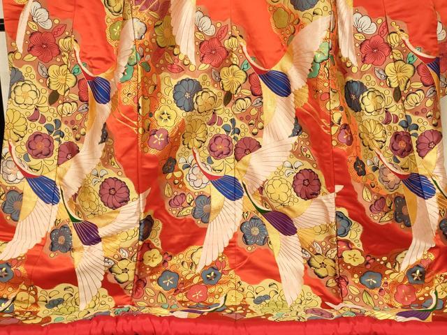 平和屋本店●色打掛 和装 婚礼 結婚式 花嫁 神社挙式 唐織 飛鶴辻が花文 金銀糸 逸品 AABK8390fw