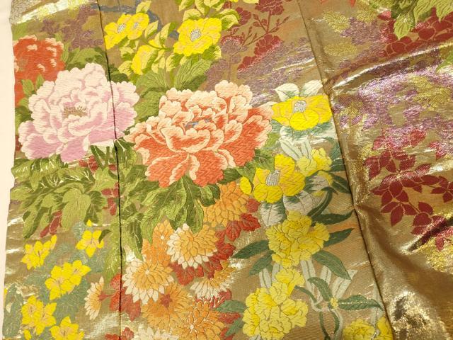 平和屋本店●色打掛 和装 婚礼 結婚式 花嫁 神社挙式 唐織 四季百花流水文 牡丹 金銀糸 逸品 AABK8404fw