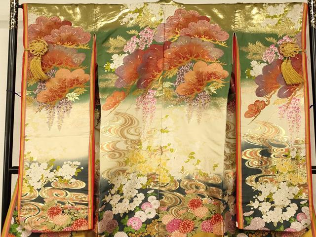 平和屋本店●YUKI TORII 鳥居ユキ 色打掛 和装 婚礼 結婚式 花嫁 神社挙式 唐織 花光琳水 暈し染め 金糸 逸品 AABK8429fw