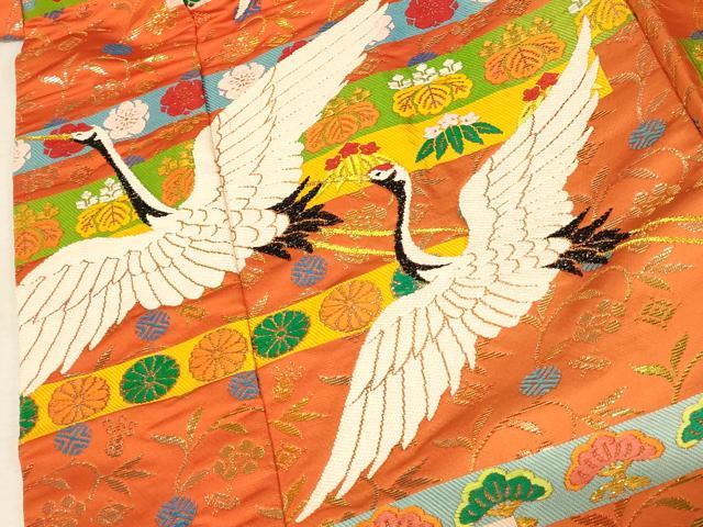 平和屋本店●色打掛 和装 婚礼 結婚式 花嫁 神社挙式 唐織 飛鶴松竹梅文 金銀糸 逸品 AABK8438fw