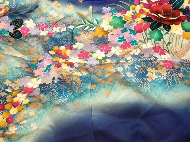 平和屋本店●お引きずり・お引き摺り・引き振袖 和装 結婚式 舞妓 芸妓 芸者 衣装 草花文 暈し染め 金銀彩 逸品 AABK8461fw