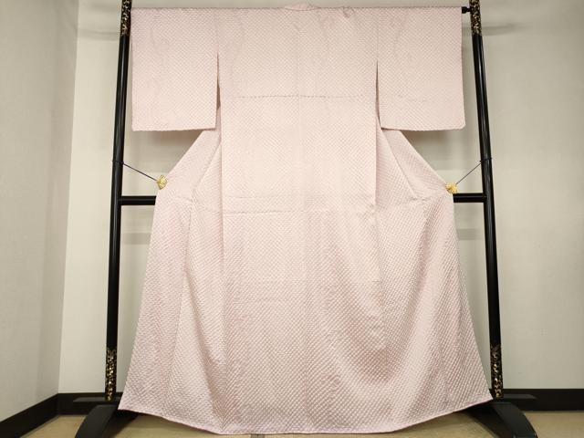 平和屋着物●上質な小紋 総絞り 唐草文 正絹 逸品 AABK8496ck