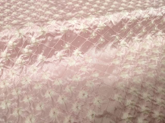 平和屋着物●上質な小紋 総絞り 唐草文 正絹 逸品 AABK8496ck