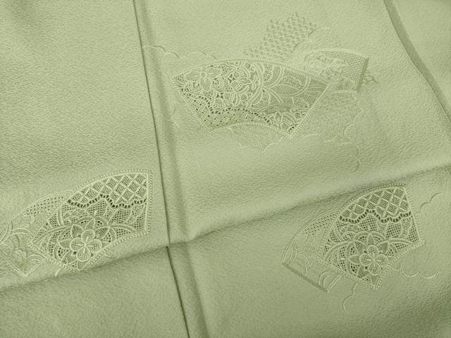 平和屋着物●豪華色留袖 中国三大刺繍 汕頭刺繍 スワトウ刺繍 総刺繍 地紙花文 柳茶色 正絹 逸品 AABK8500ck