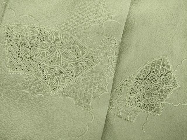 平和屋着物●豪華色留袖 中国三大刺繍 汕頭刺繍 スワトウ刺繍 総刺繍 地紙花文 柳茶色 正絹 逸品 AABK8500ck
