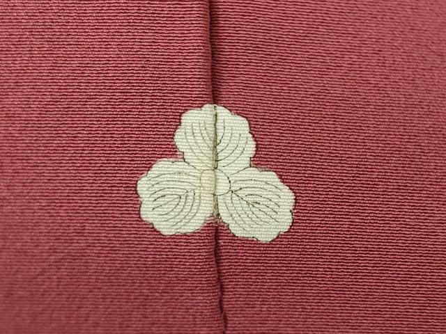 平和屋着物●上質な色無地 蘇芳香色 正絹 逸品 AABK8510ck