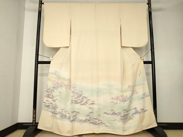 平和屋着物●名門・上野家 上野街子 清染居 色留袖 風景文 暈し染め 正絹 逸品 AABK8524ck