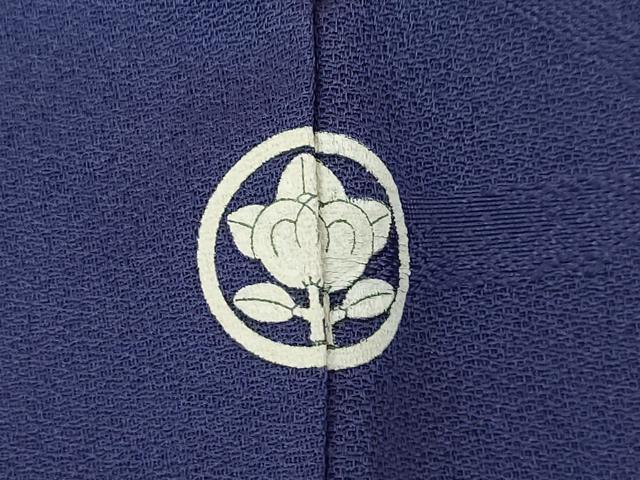平和屋着物●上質な色無地 扇面地紋 濃鼠色 正絹 逸品 AABK8529ck