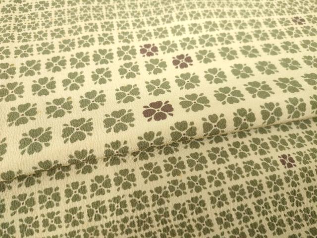 平和屋着物●上質な小紋 横段花文 正絹 逸品 AABK8534ck