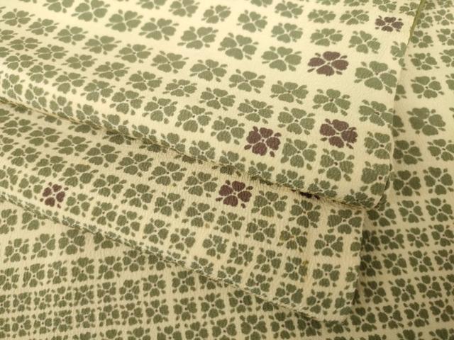 平和屋着物●上質な小紋 横段花文 正絹 逸品 AABK8534ck