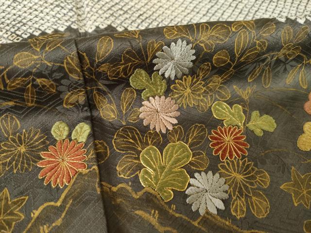 平和屋着物●本疋田絞り 訪問着 駒刺繍 流水吉祥花文 金彩 正絹 逸品 AABK8535ck