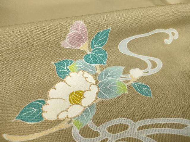 平和屋着物●訪問着 流水花文 金彩 正絹 逸品 AABK8542ck