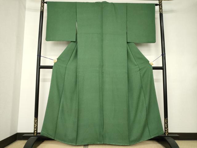 平和屋着物●上質な色無地 紋意匠 藍媚茶色 正絹 逸品 未使用 AABK8544ck