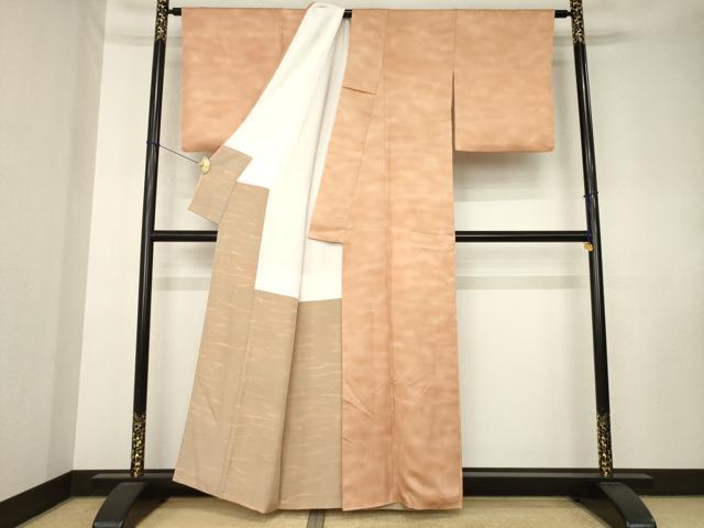 平和屋着物●虹色創家 本郷大田子 小紋 霞文 暈し染め 正絹 逸品 AABK8549ck
