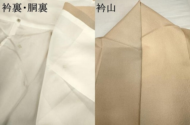 平和屋着物●染色作家 斉藤三才 小紋 霞文 暈し染め 正絹 逸品 AABK8565cs