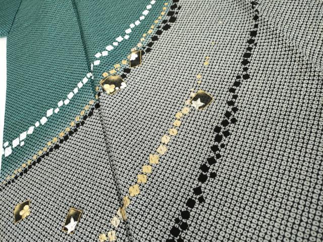 平和屋着物●訪問着 刺繍 箔散らし 金彩 金銀糸 正絹 逸品 AABK8571cs