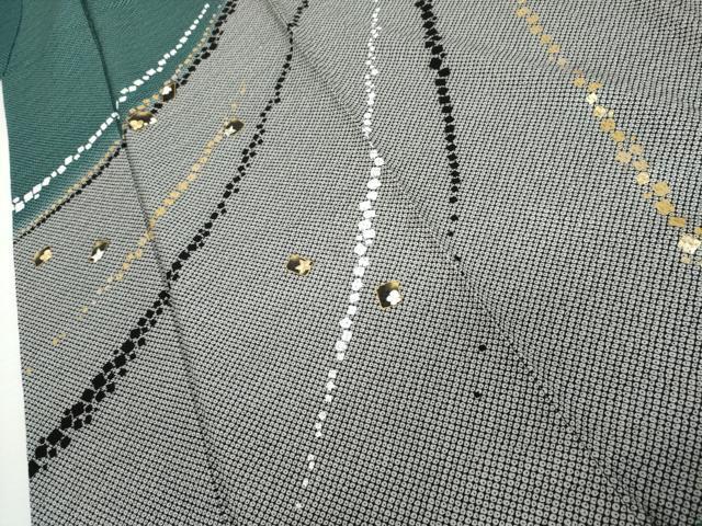 平和屋着物●訪問着 刺繍 箔散らし 金彩 金銀糸 正絹 逸品 AABK8571cs