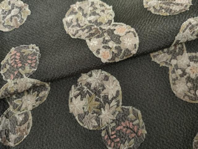 平和屋着物●上質な小紋 花丸文 鬼しぼ縮緬 伊勢丹扱い 正絹 逸品 AABK8580cs