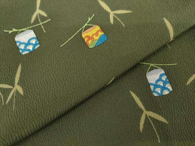 平和屋着物●訪問着 枝葉文 伊勢丹扱い 正絹 逸品 AABK8581cs