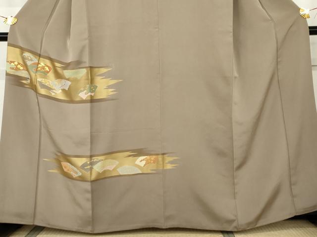 平和屋着物●訪問着 竹屋町刺繍 地紙松竹梅文 金糸 金彩 正絹 逸品 AABK8598cs