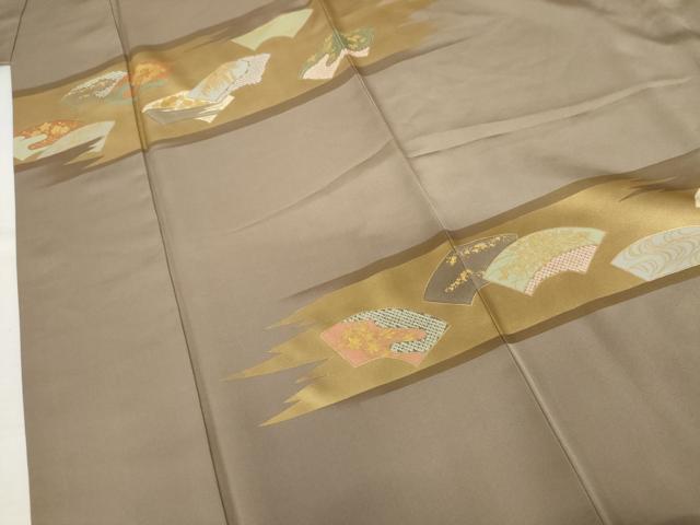 平和屋着物●訪問着 竹屋町刺繍 地紙松竹梅文 金糸 金彩 正絹 逸品 AABK8598cs